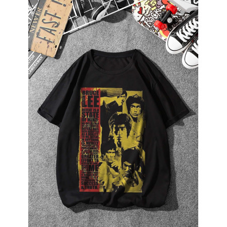 Tricou Bruce Lee înfrângerea este o stare de spirit bumbac poster